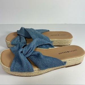 LUCKY BRAND BLUE ESPADRILLE SANDAL